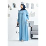 Neways 6502-DENIM Nervürlü Ferace Mavi - 44