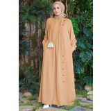 Neways 6508-berlin Yandan Düğmeli Ferace Camel