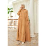 Neways 6531-berlin Kapşonlu Reglan Kollu Elbise Camel