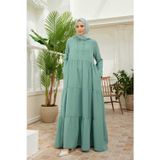 Neways 6531-berlin Kapşonlu Reglan Kollu Elbise Mint Yeşili