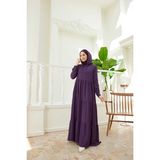 Neways 6531-BERLIN Kapşonlu Reglan Kollu Elbise Mürdüm - 40