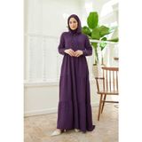 Neways 6531-Berlin Kapşonlu Reglan Kollu Elbise Mürdüm