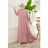 Neways 6531-berlin Kapşonlu Reglan Kollu Elbise Pudra