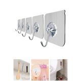 NEWBRENDHOME Aveo 8 Adet Yapışkanlı Şeffaf Askılık-güçlü Yapışkanlı Duvar ,kapı Arkası,mutfak,banyo Askısı