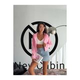 NewCabin Yeni Sezon 3 İplik Relax Fit Crop Sweat Ceket