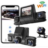 Newdaki 1080P Hd 4 Kameralı Wifi Telefon Kontrolü - 2 Inç Ekran Gece Görüşlü Geniş Açı G- Sensörü