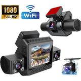 Newdaki 1080P Hd 4 Kameralı Wifi Telefon Kontrolü - 3 Inç Ekran Gece Görüşlü Geniş Açı G- Sensörü