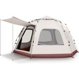 Newdaki Altıgen Tenteli Tam Otomatik 8-10 Kişilik Kamp Çadırı Dayanıklı Su Geçirmez Kalın Kumaş 280X280X160