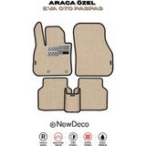 NewDeco Fıat Albea 178 2003-2006 Yeni Nesil Hücreli Eva Paspas Takımı Bs - Bej - Siyah