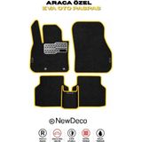 NewDeco Fıat Albea Makyajlı 178 2006-2012 Yeni Nesil Hücreli Eva Paspas Takımı Sss - Siyah - Sarı