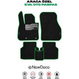 NewDeco Fıat Albea Makyajlı 178 2006-2012 Yeni Nesil Hücreli Eva Paspas Takımı Sy - Siyah - Yeşil