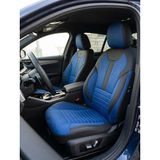 NewDeco Ford Fiesta 2008–2023 Aracınıza Uyumlu Arkalı Önlü Takım Tay Tüyü Deri Oto Kılıfı - Balat Serisi - Mavi