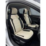 NewDeco Ford Focus 2005-2020 Uyumlu Premium Tay Tüyü Oto Koltuk Kılıfı Airbag Uyumlu 2+1 Fermuarlı Kolçak Uyumlu - Bej - Siyah