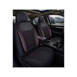 NewDeco Opel Corsa 2015-2019 Uyumlu Oto Koltuk Kılıfı 5 Koltuk - Cosmic SİYAH-KIRMIZI COSMIC-29