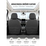 NewDeco Opel Corsa C Uyumlu Oto Koltuk Kılıfı Tam Set Airbag Uyumlu 4 Mevsim Cotfit Serisi - Lacivert