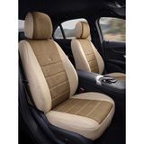 NewDeco Opel Corsa D Uyumlu Oto Koltuk Kılıfı Tam Set Airbag Uyumlu 4 Mevsim Cotfit Serisi - Bej