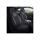 NewDeco Opel Corsa E Kasa Hatchback 2016 Aracınıza Uyum Sağlayan Tam Takım Oto Koltuk Kılıfı - Violet Beyaz Siyah / Beyaz MK-VB-068