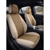 NewDeco Opel Corsa E Uyumlu Oto Koltuk Kılıfı Tam Set Airbag Uyumlu 4 Mevsim Cotfit Serisi - Bej