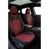 NewDeco Opel Corsa Uyumlu Premium Keten Oto Koltuk Kılıfı Airbag Uyumlu Tam Set bordo BTM-3C-110