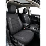NewDeco Peugeot 301 2012–2022 Uyumlu Premium Tay Tüyü Oto Koltuk Kılıfı Airbag Uyumlu 2+1 Fermuarlı Kolçak Uyumlu - Siyah