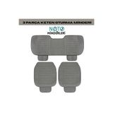 NewDeco Renault Broadway Araçlara Uyumlu 3 Parça Oto Koltuk Minderi- Keten Gri KTN-3-099