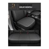 NewDeco Renault Broadway Araçlara Uyumlu Premium Deri 3 Parça Oto Koltuk Minderi Araca Uyumlu 4 Mevsim Kolay Montaj Füme 3P-DERİ-83