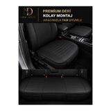 NewDeco Renault Broadway Araçlara Uyumlu Premium Deri 3 Parça Oto Koltuk Minderi Araca Uyumlu 4 Mevsim Kolay Montaj Siyah 3P-DERİ-83