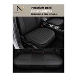 NewDeco Renault Broadway Araçlara Uyumlu Premium Deri 3 Parça Oto Koltuk Minderi Araca Uyumlu 4 Mevsim Kolay Montaj Siyah / Beyaz 3P-DERİ-83