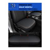 NewDeco Renault Broadway Araçlara Uyumlu Premium Deri 3 Parça Oto Koltuk Minderi Araca Uyumlu 4 Mevsim Kolay Montaj SİYAH-MAVİ 3P-DERİ-83