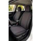 NewDeco Renault Broadway Uyumlu Oto Koltuk Kılıfı Tam Set Airbag Uyumlu 4 Mevsim Cotfit Serisi - Siyah - Kırmızı