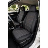 NewDeco Renault Broadway Uyumlu Oto Koltuk Kılıfı Tam Set Airbag Uyumlu 4 Mevsim Cotfit Serisi - Siyah - Taba