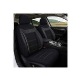 NewDeco Renault Brodway Sedan 1996 Aracınıza Uyum Sağlayan Tam Takım Oto Koltuk Kılıfı - Venüs Beyaz Siyah / Beyaz VS-MK-118