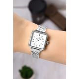 Newera Watch Nww00003 Metal Kordon Takvimli Kare Kadın Kol Saati