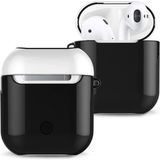 Newface Airpods 2 (2.nesil) 3in1 Kılıf - Siyah-Beyaz Sptgl