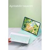 Newface Apple İpad Air 11 (2024) Kılıf Kc01 Smart Klavyeli Tablet Kılıfı - Derin Mor