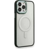 Newface Apple Iphone 14 Pro Max Kılıf Room Magneticsafe Silikon - Köknar Yeşili - Siyah