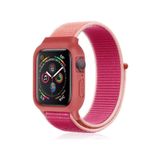 Newface Apple Watch 42 mm Mor Hasırlı Cırtcırtlı Kordon