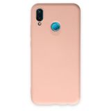 Newface Huawei İle Uyumlu P20 Lite Kılıf Nano içi Kadife Silikon - Pudra