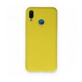 Newface Huawei P20 Lite Nano İçi Kadife Silikon Sarı Cep Telefonu Kılıfı