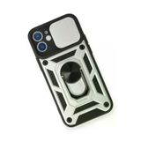Newface iPhone 11 Pars Lens Yüzüklü Silikon - Gümüş Kılıf