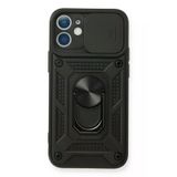 Newface iPhone 11 Pars Lens Yüzüklü Silikon Siyah Kılıf