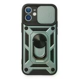 Newface iPhone 11 Pars Lens Yüzüklü Silikon - Yeşil Kılıf