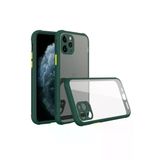 Newface iPhone 11 Pro Koyu Yeşil Miami Şeffaf Silikon Cep Telefonu Kılıfı