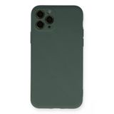 Newface iPhone 11 Pro Koyu Yeşil Nano İçi Kadife Silikon Cep Telefonu Kılıfı