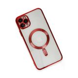 Newface iPhone 11 Pro Max Kross Magneticsafe Kapak Kırmızı Cep Telefonu Kılıfı