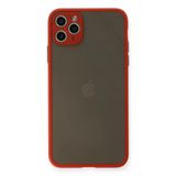 Newface iPhone 11 Pro Max Montreal Silikon Kapak Kırmızı Cep Telefonu Kılıfı