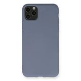 Newface iPhone 11 Pro Max Nano Içi Kadife Silikon Gri Cep Telefonu Kılıfı
