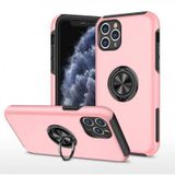 Newface iPhone 11 Pro Max Pembe Elit Yüzüklü Silikon Cep Telefonu Kılıfı