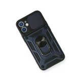 Newface iPhone 12 Mini Pars Lens Yüzüklü Silikon Lacivert Cep Telefonu Kılıfı