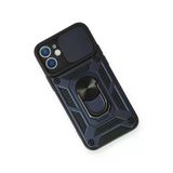 Newface iPhone 12 Pars Lens Yüzüklü Silikon Lacivert Cep Telefonu Kılıfı